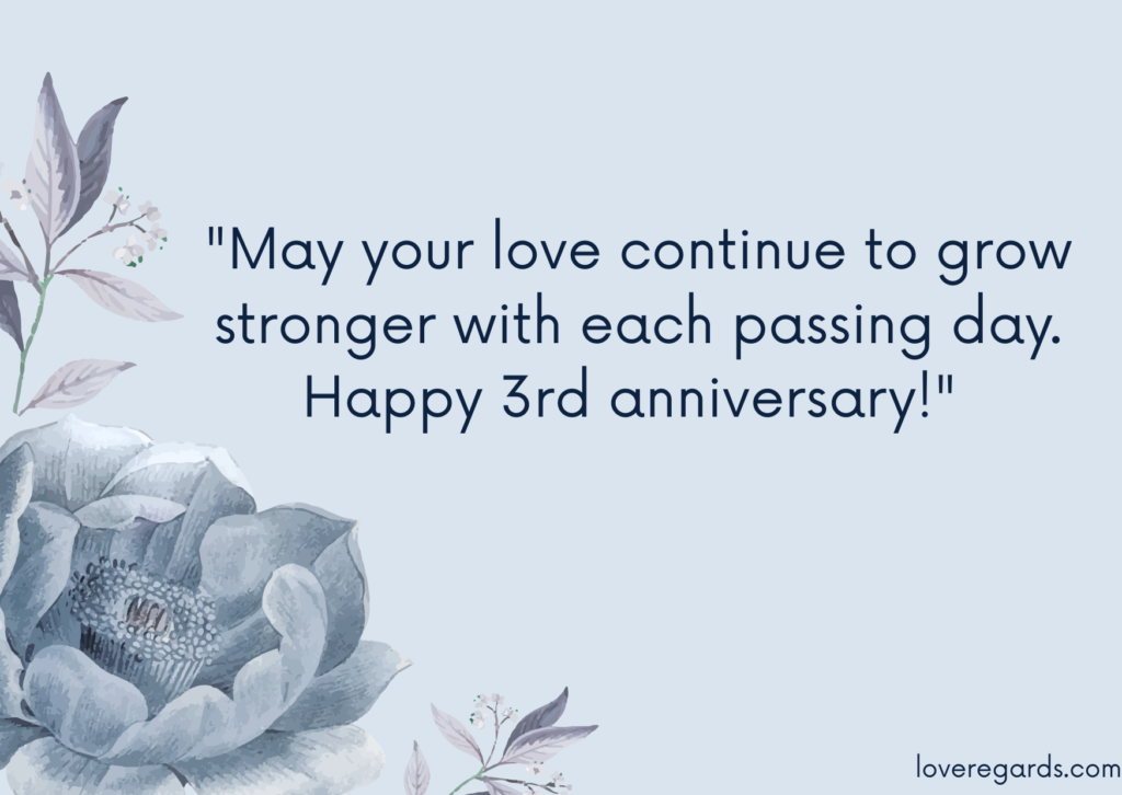 Happy Three-Year Anniversary Blessings