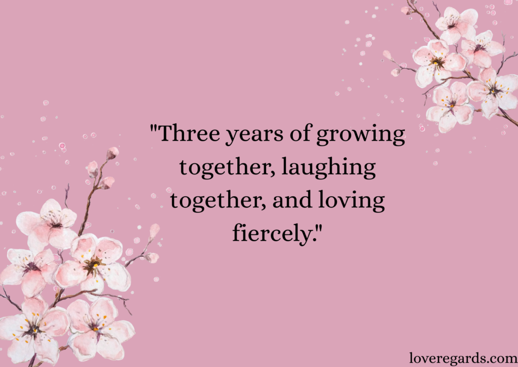 Happy Three-Year Anniversary Blessings