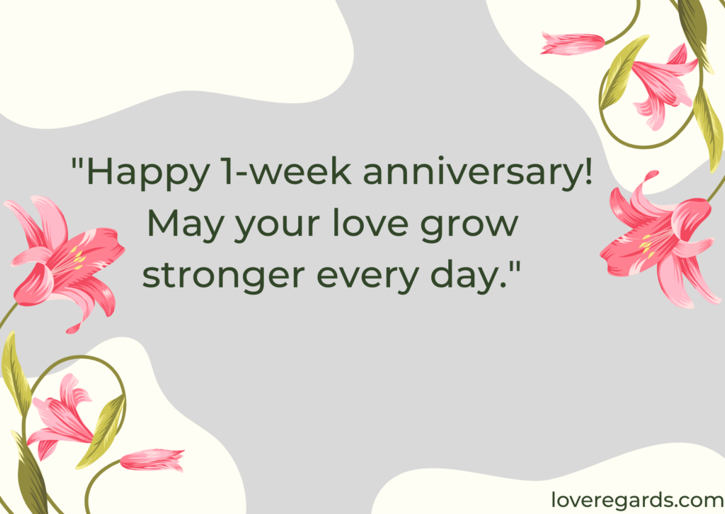 Happy 1-Week Anniversary