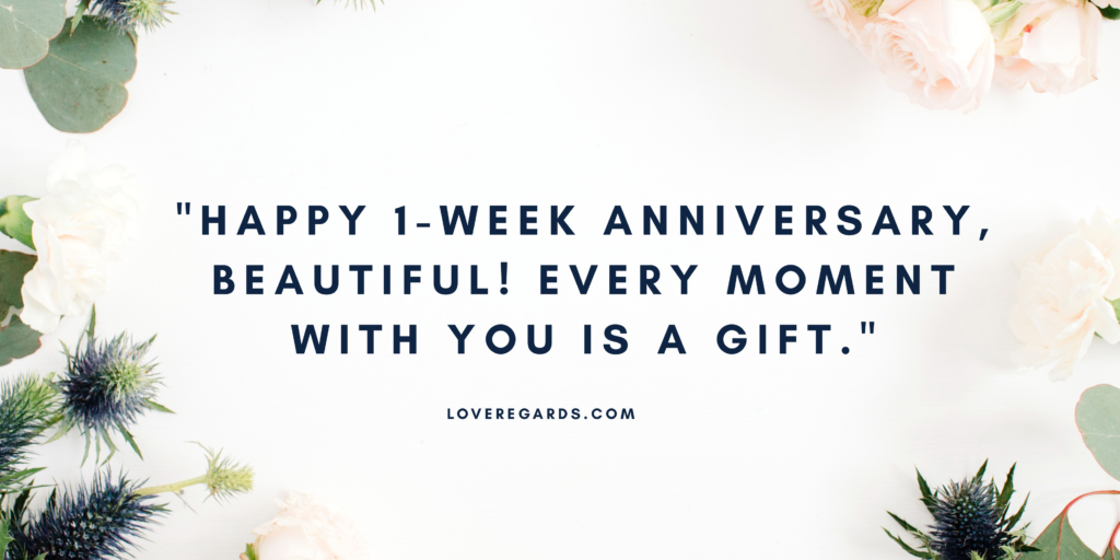 Happy 1-Week Anniversary
