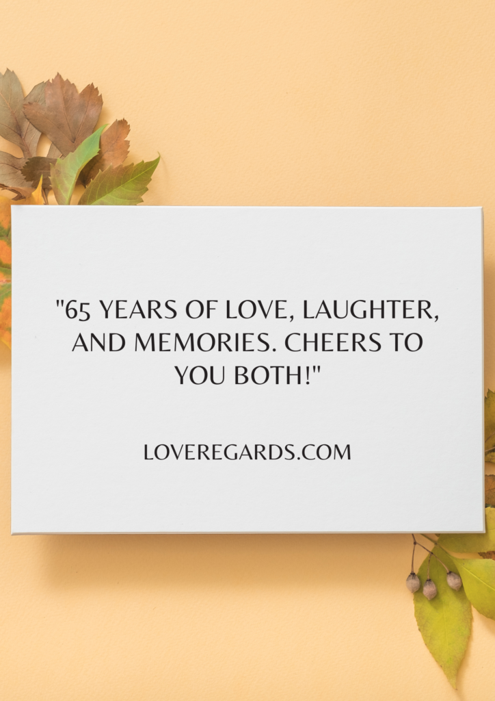 Happy 65th anniversary