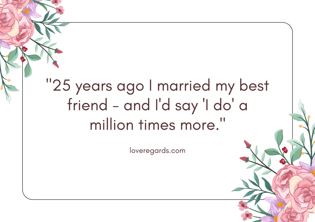 25th Anniversary Blessings