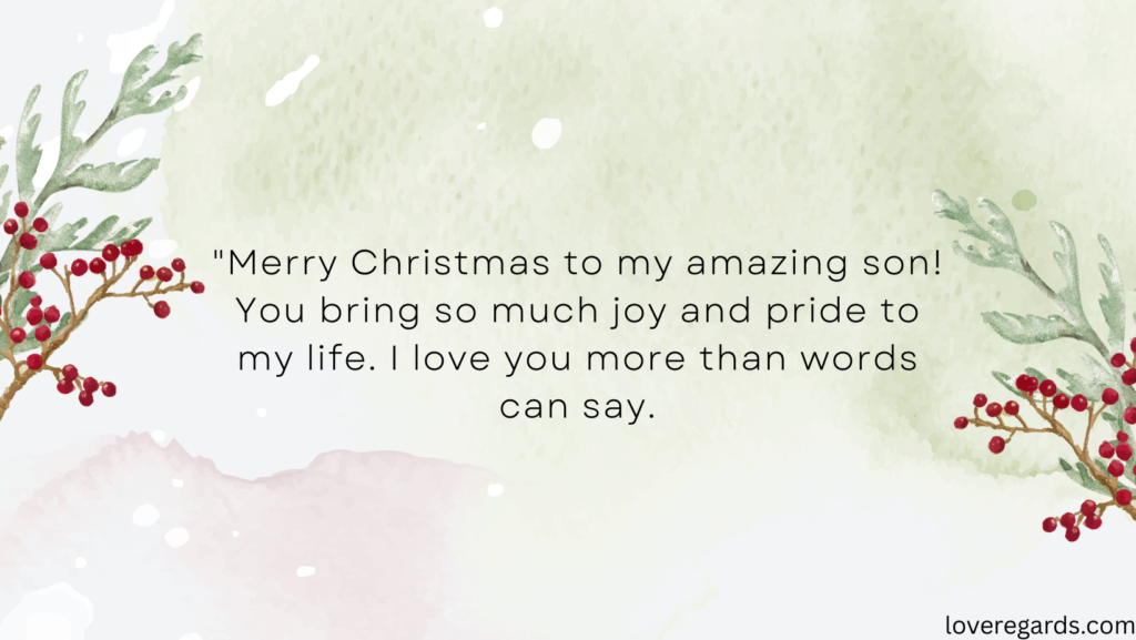 Christmas Wishes for Son